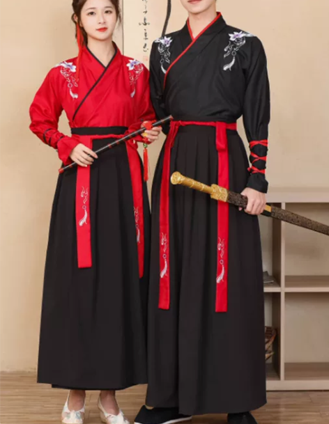 改良古装汉服女中国风仙气武侠服古风交领男