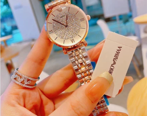 阿玛尼满天星手表,超级炫酷超级闪,正品出闲...