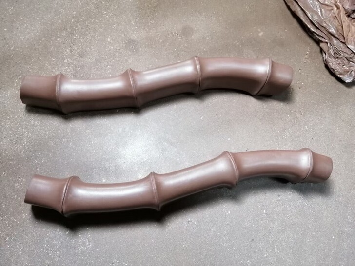 纯手工紫泥料竹节笔架，可作为镇纸或把玩物，...