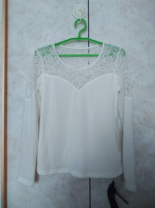 艺梦来白色蕾丝衫,XL170/92A,全新...
