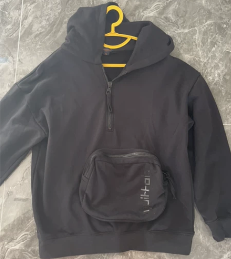 男士黑色连帽外套  190斤以下 180厘...