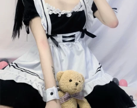 ?女仆装cos可爱学生女装大佬连衣裙萝莉塔...