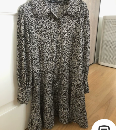 ZARA 新款 女装 印花迷你连衣裙 04...