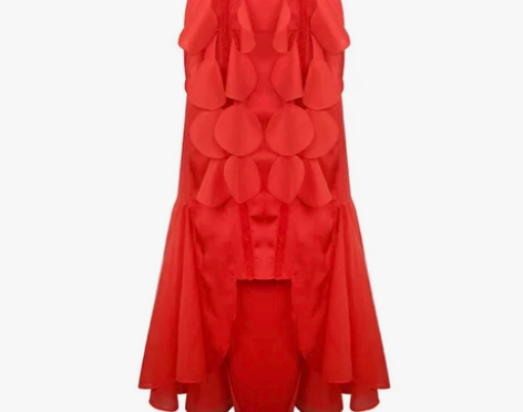 SUNGDO GIN独立设计师红色鱼尾裙半...