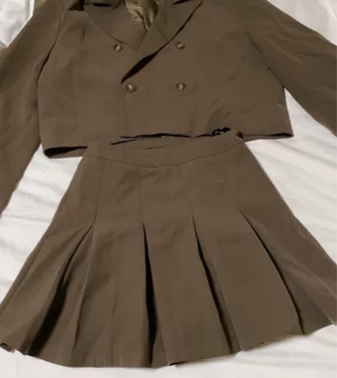 【两件套】港风复古小众设计感短款西装+时髦...