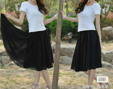 夏季女裙子雪纺中裙韩版半身裙M码… 感兴趣...