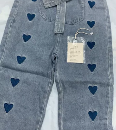 全新女童背带裤-女童牛仔裤秋装2022新款...
