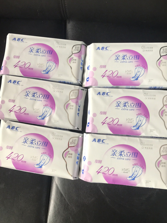 ABC亲柔立围棉柔表层420mm3片装6包...