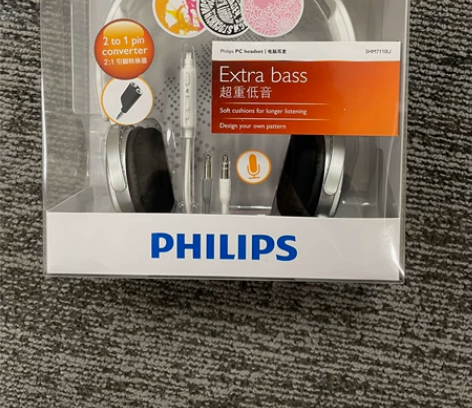 全新飞利浦超重低音耳机，全新！Philop...
