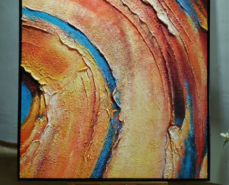 手绘抽象油画玄关客厅背景墙装饰画肌理感大幅...