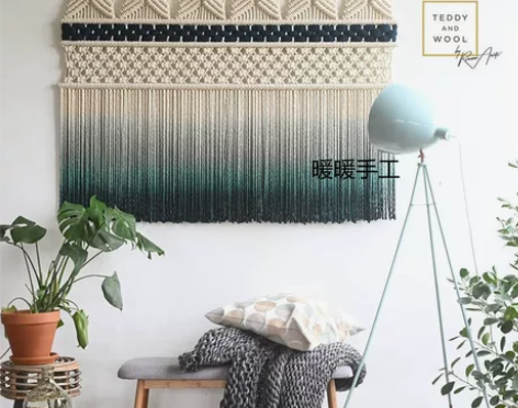 抽象画.北欧手工艺术长方形吸音挂毯 民宿个...