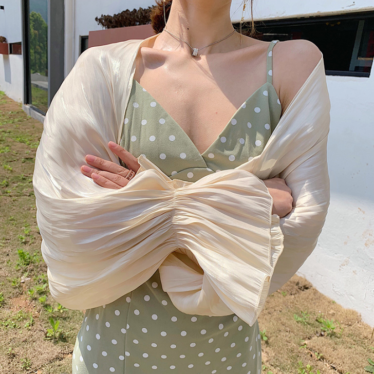 女夏季披肩长袖开车围脖丝巾春秋空调衫透气冰...