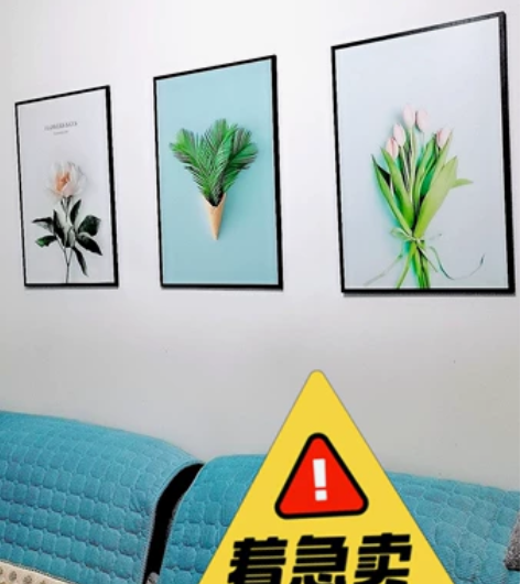 【帮清】客厅装饰画北欧风格沙发背景墙壁画现...