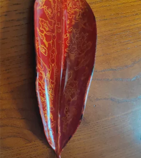 大漆茶荷  鎏金工艺 玉兰花树叶做底 ,成...