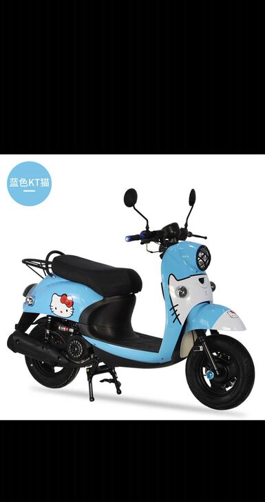 小龟王摩托车125CC踏板车燃油助力车小绵...