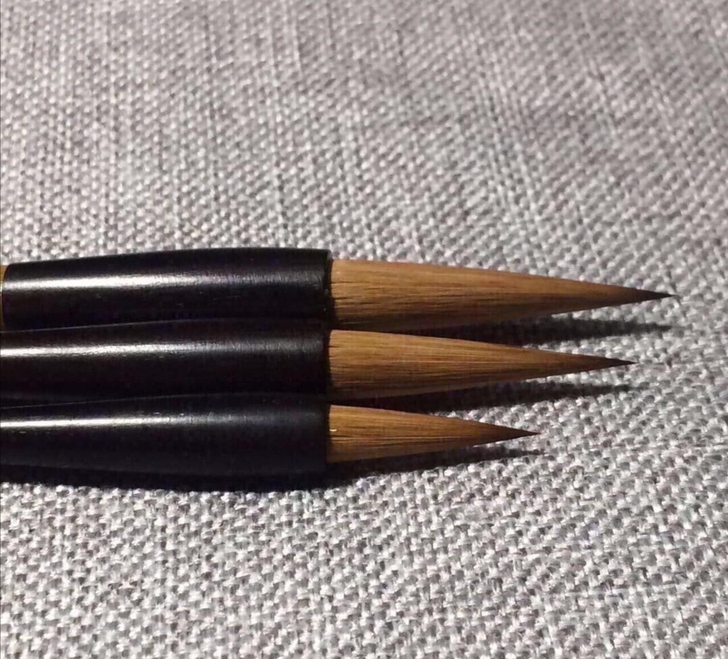 【拍品】凤眼竹纯狼毫（大中小三支同拍）