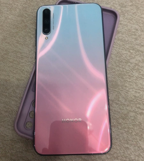 指纹解锁功能正常 荣耀20青春版粉色冰岛幻...