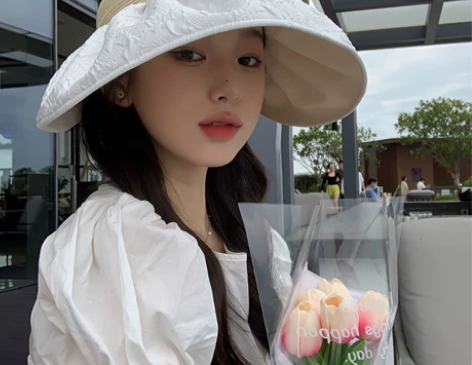 夏季出游遮阳防晒帽大檐防紫外线气质百搭空顶...