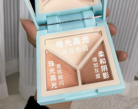 彩堂塘修容盘小样修容试色鼻影哑光三色