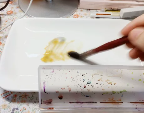 粉丝福利价！全新水彩颜料陶瓷调色盘美甲包邮...