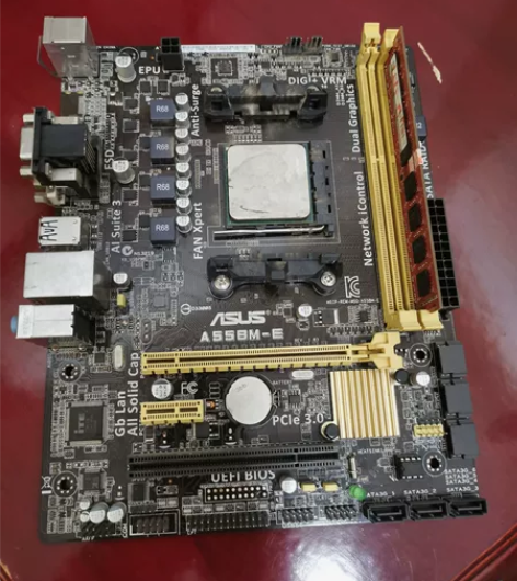 拆机华硕a58m-e+ad760k+4g内...