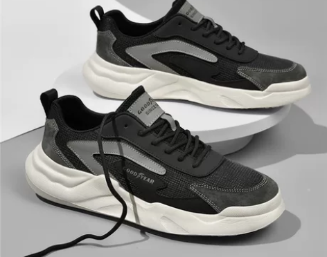 固特异男鞋秋季新款低帮运动休闲网面鞋男士潮...