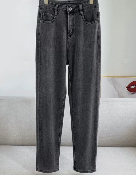 牛仔裤女2022年秋冬新款爆款女士高腰烟管...