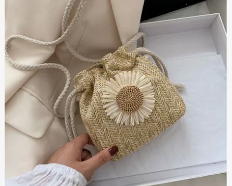 全新小包草编包西双版纳游玩包单肩斜挎包 全...