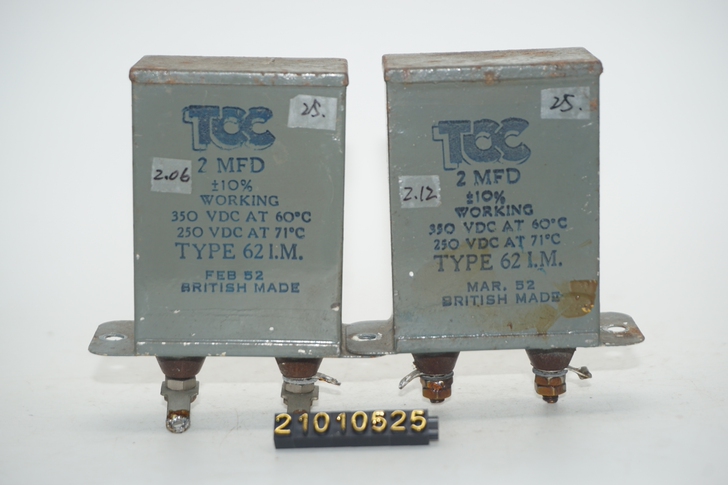 52年英国TCC 2uf 350V电木头油...
