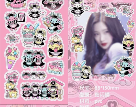 卡通贴  可直撕 贴杯子 书 冰箱 行李箱...