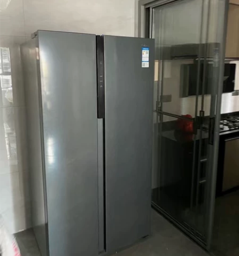 美的对开门555升大容量家用双门冰箱,智能...