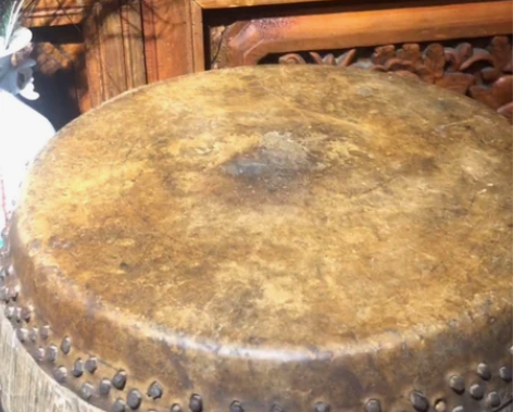 晚清民国老鼓一个老乐器，牛皮鼓，木鼓，羊皮...