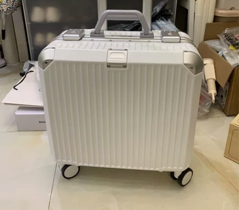 MIYO 小型铝框行李箱18寸 典雅白 实...
