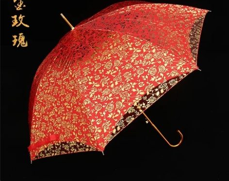 结婚红伞婚伞新娘伞红色出嫁伞婚庆用中式婚礼...