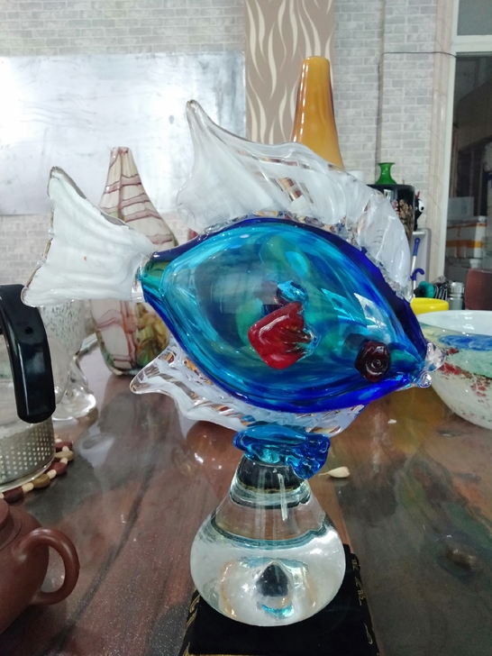 琉璃工艺品摆件老琉璃老古董老物件老美陶中古...