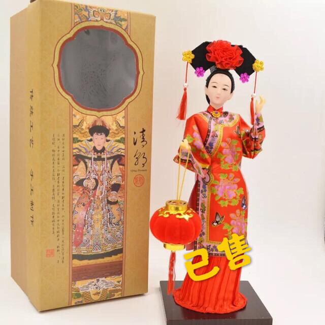 唐人坊保证正品故宫娃娃绢人清宫格格人偶同事...