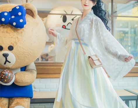 衣锦江南海盐柠檬桃子汽水原创汉服晋制齐腰褶...