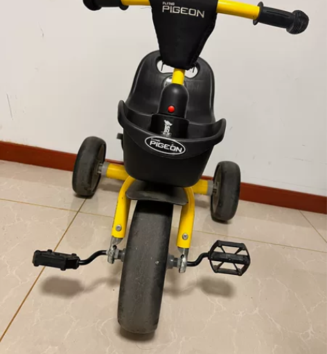 飞鸽儿童三轮车三轮自行车脚踏板黄色 孩子之...