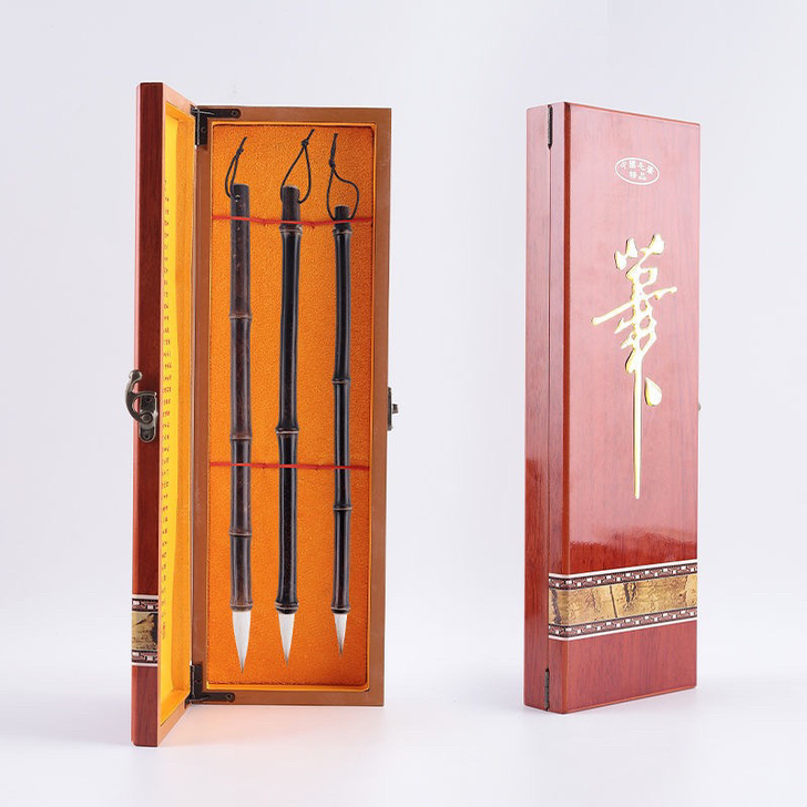 紫毫小楷毛笔抄经写小字瘦金体书法国画黑竹节...