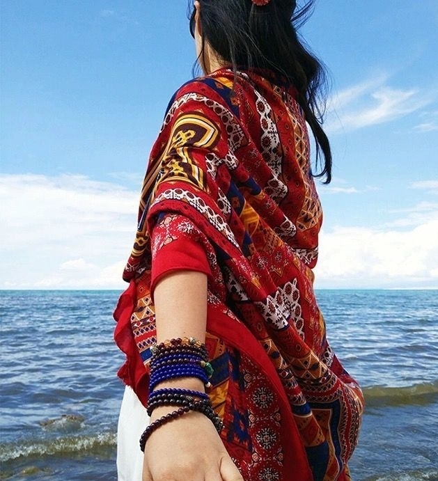 全新包邮 春夏披肩民族风青海旅游海边沙滩巾...