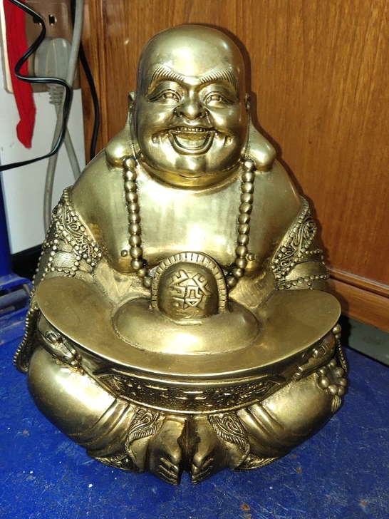 20元一斤铜佛像，高19.5厘米，重4.4...