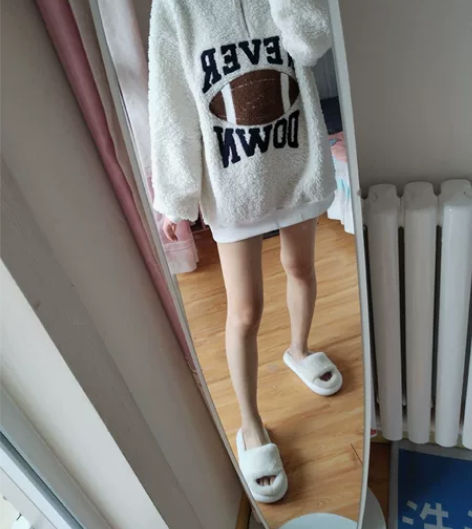 羊羔毛卫衣145斤内不加绒 超级遮肉款,...