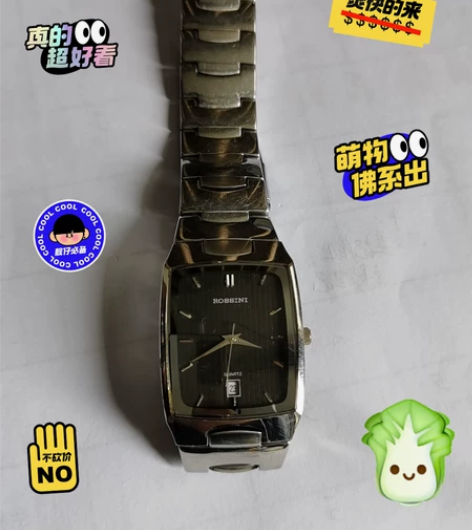 自用罗西尼石英表，功能正常，更换电池即可正...
