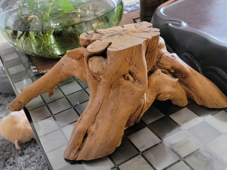 羊头根雕