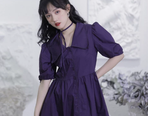 浮世束 普罗旺斯少女 夏装法式复古小众泡泡...