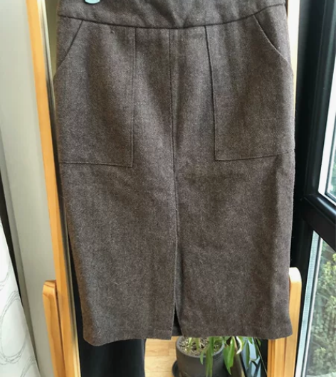 秋冬 羊毛裙 铅笔裙 西服裙 水洗标见新旧...