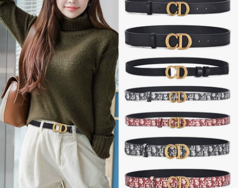 真皮腰带 皮带女新款真皮牛皮耐用CD扣韩版...