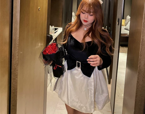 大码女装礼服裙胖妹妹复古港风赫本丝绒连衣裙...