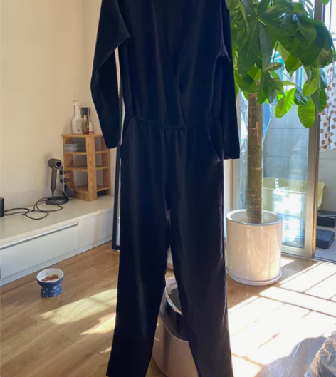 【黑色连体裤】HM超酷黑色连体裤，165c...