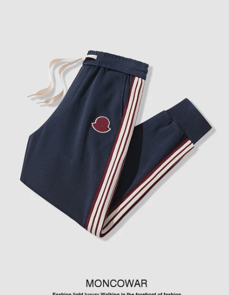 MONCOWAR轻奢休闲裤男士秋季新款微弹...